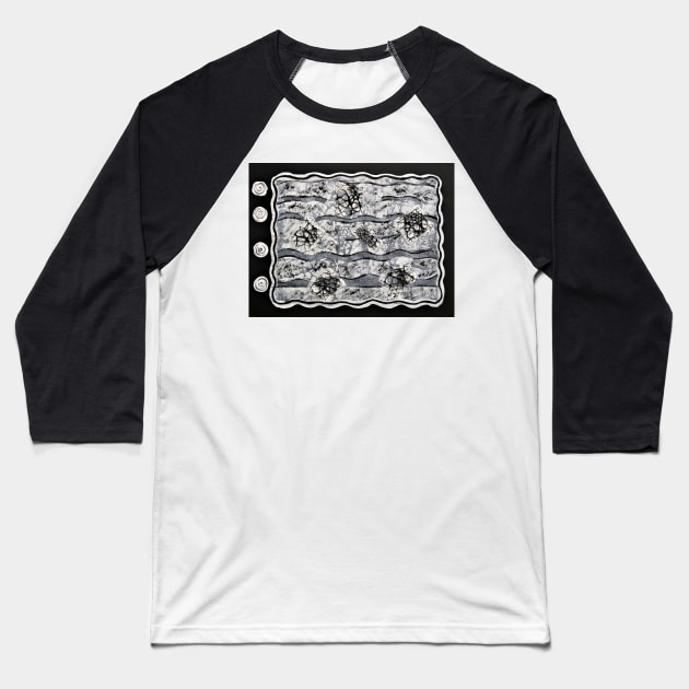 Stocksom BW Coral Baseball T-Shirt by stocksomart